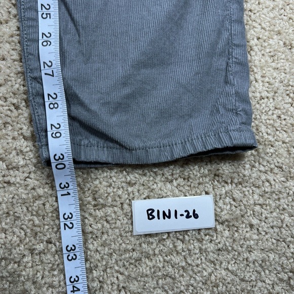 Outerknown Corduroy Pants Men’s Sz 38x30 Grey Casual Straight EUC - Picture 7 of 8